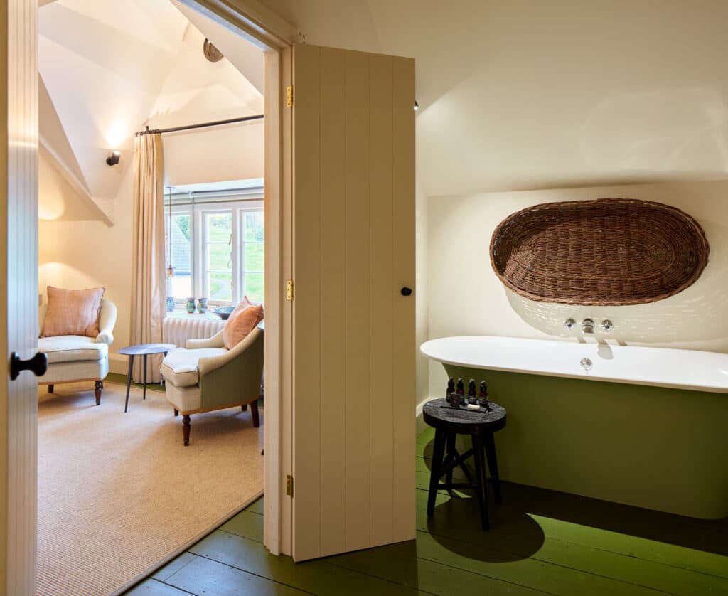 bathroom and bedroom view in grove