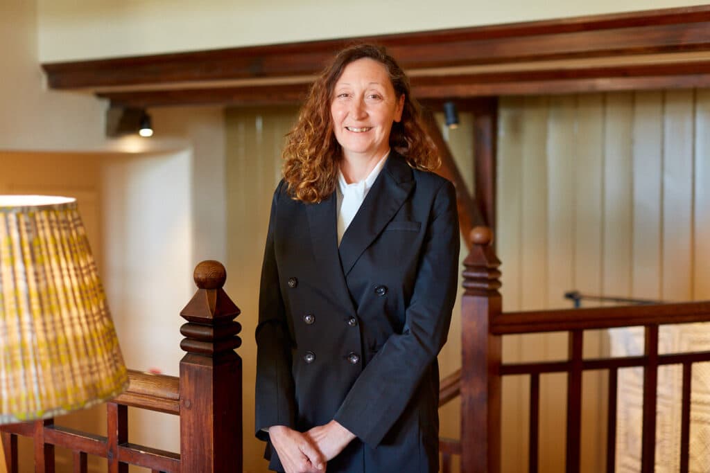 smiling lady at grove