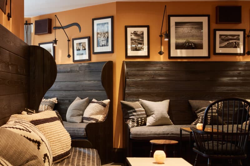 wooden sofas in grove