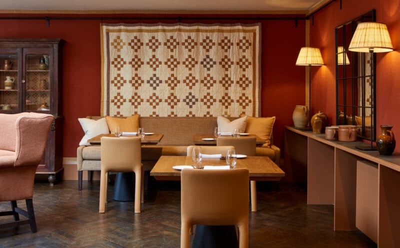 coffee table with chairs and couch restaurant