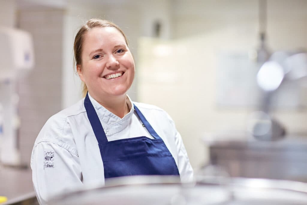 smiling grove chef in the kitchen